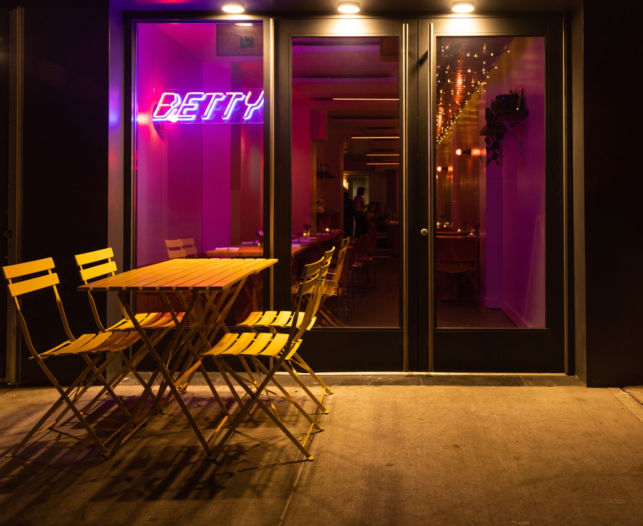 Betty at night